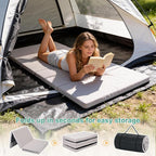 LILYPELLE Folding Camping Cot, Extra Wide Heavy Duty Sleeping Cots with Carry Bag, Double Layer Oxford Portable Travel Camp Cots for Home, Office Nap and Outdoor Beach