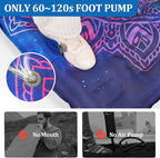 pickyNproud Camping Sleeping Pad Extra Thick 5 Inch Inflatable Camping Pad with Pillow Sleeping Mat Built-in Foot Pump Portable Lightweight Camping Air Mattress for Backpacking Hiking Tent