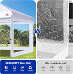 SCOCANOPY Clear Window Sidewall for 10x10 Canopy Frame, 3 Pack Sunwalls Only,(Light Khaki)