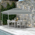 ECOTOUGE 11FT Canopy Tent Instant Shelter Canopy with Carrying Roller Bag, Outdoor Party Gazebo with Waterproof and UV Resistant for Parties, Camping, Picnic, Dark Grey