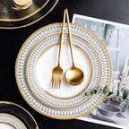 Camping Plates Ceramic Dinner Plate Snack Plate Fruit Plate Restaurant Western Food Plate Steak Plate Kitchen Restaurant Tableware Decorative Plate(20.5cm)