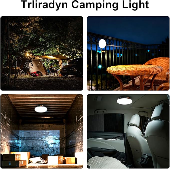 16500mAh 4000LM Rechargeable Camping Light , White/Warm/Nature/RED Hanging Camping Lantern Waterproof Tent Lights with Portable Bag Voice Control(Offline),Christmas Gift for Parents Friends (60W)