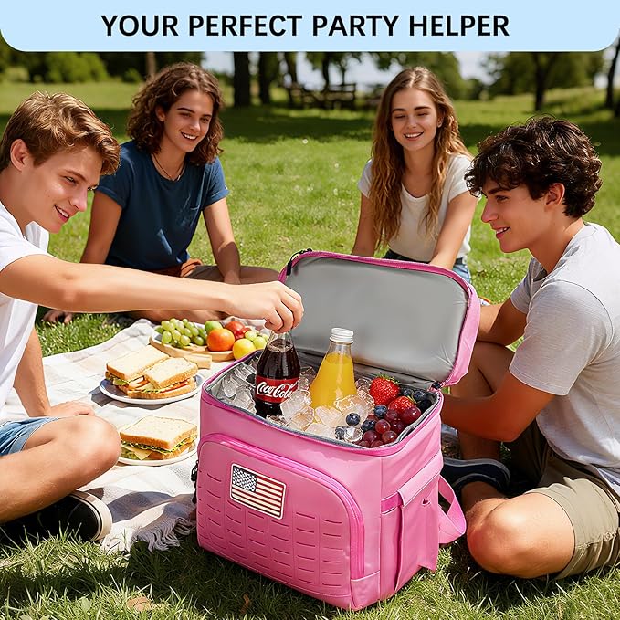Goloni 40L Insulated Cooler Backpack, Leakproof Lightweight Soft-Sided Cooler with Cooler Compartment