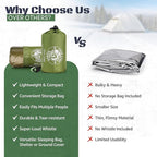 Ultra-Large Emergency Sleeping Bag for Survival - Hypothermia Prevention & Shelter - Multi-Person Bivvy Sack - Ideal Survival Gear, Emergency Bivy Camping Essentials