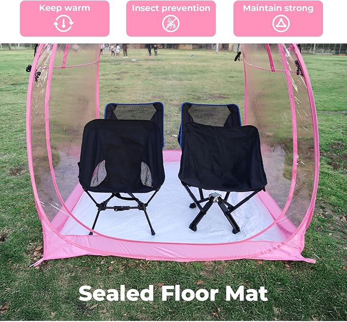 All Weather Proof Pod Sports Tent,Outdoor Weather Tent Sports Pod Pop Up Shelter with Sealed Floor,2-4 Person Clear Tent for Sport Event,Camping,Fishing 8 Sizes & Multicolor