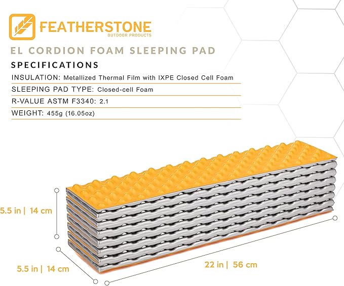 Featherstone Backbone 1 Person Ultralight Tent for Backpacking & El Cordion Closed Cell Foam Sleeping Pad Bundle