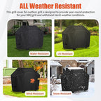 iCOVER Grill Cover 75 inch, BBQ Grill Cover for Outdoor Grill, 600D Heavy Duty Waterproof BBQ Cover, Anti-UV and Rip-Proof Barbecue Cover, Gas Grill Cover for Weber, Char-Broil, Nexgrill, etc