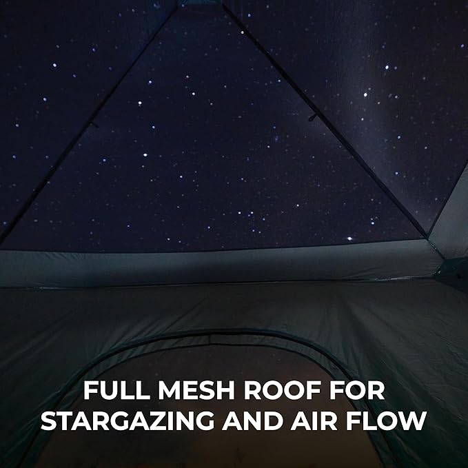 TETON Sports Hacienda 8 Person Family Camping Tent, Large Gear Loft and 4 Storage Pockets, Swinging Door Makes it Easy to Access, Full Mesh Roof, Waterproof Rainfly
