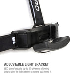 Steelman Pro Slim Profile LED Motion-Sensing Headlamp with Rear Safety Flasher, 3 Brightness Settings, 20m Beam, Water-Resistant, 3 AA Batteries