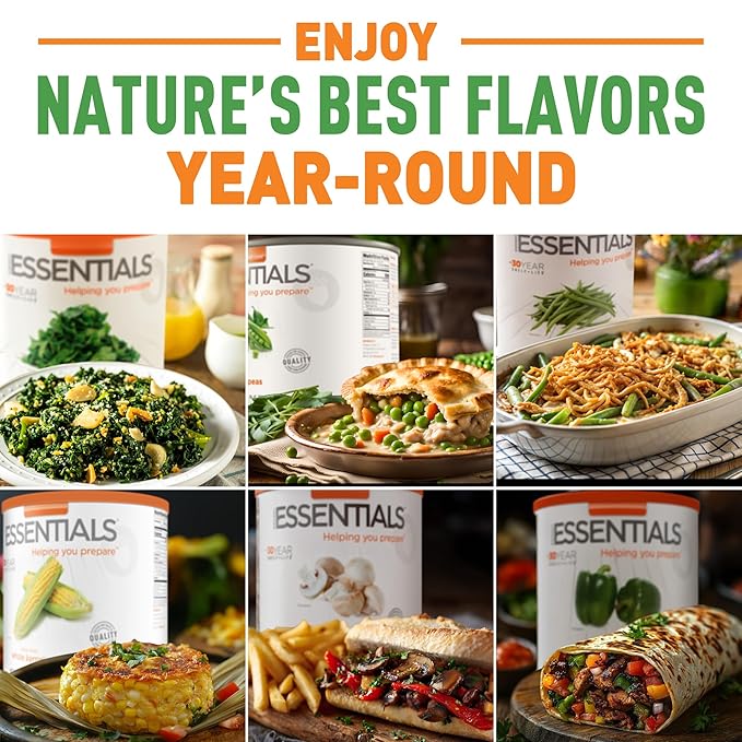 Emergency Essentials Ultimate Fruit & Veggie Kit | 12 Freeze-Dried & Dehydrated #10 Cans | 302 Servings | 30-Year Shelf Life Long-Term Food Storage | Emergency Preparedness Fruit Vegetable Variety Pack
