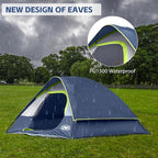 Camping Tent 2-4 Person, Waterproof Windproof Tent with Rainfly Easy Set up-Portable Dome Tents for Camping…