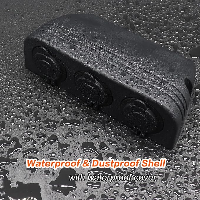 12-24 V Multifunctional 3 Hole Tent Type Car Modification Cigarette Lighter Splitter Power Sockets Female Power Outlet Adapter for Portable Auto Electronic Devices