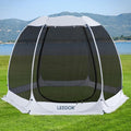 LEEDOR Pop Up Screen House, 6-10-15 Person Outdoor Screen Tent，Camping Screen Room with Carry Bag, Screened Gazebo with Mosquito Netting, Instant UV Resistant Sun Shelter for Garden, Patio, Backyard