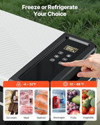 VEVOR Car Refrigerator, DC 12/24V AC100-240V Compressor Electric Cooler, -4°F to 68°F Car Fridge with APP Control, 23 QT Cars Freezer for RVs, Campsites, Boats, Camping, Fishing, 45W Portable Freezer