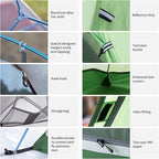 Naturehike Cloud-Up 2 Person Tent Lightweight Backpacking Tent with Footprint - Free Standing Ultralight Camping Hiking Backpack Tents Two Person Tent