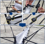10 Ft Canopy Rain Gutter for Pop Up Canopy, Tent Accessories for Rains, Drainage on Both Sides of Canopy Gutter(Blue)