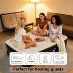 air Mattress, 18-inch Thickened Twin air Mattress, Suitable for Home use, Camping and Travel, Features Quick Inflation and deflation to Save You time