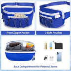 Fanny Pack Cooler, Insulated Waist Pack Snack Bag, Portable Hip Pack for Beach, Camping and Hiking, Blue