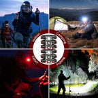 Headlamp Rechargeable 60Pack, 3000 Lumen Ultra-Light Bright Headlamp Flashlight with White Red Light, LED Headlight, 5+5 Mode for Outdoor Camping Fishing Running Hiking (60)