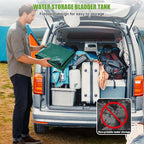400 L/105.7 Gallon Water Storage Bladder, Foldable Portable Water Bladder Tank, Large Capacity Water Bag Container for Camping, Truck, RV, Emergency, Outdoor