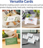 Avery Printable Place Cards with Sure Feed Technology, 1-7/16" x 3-3/4", White with Gold Border, 150 Blank Tent Cards for Laser or Inkjet Printers (35701)