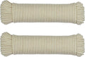SteadMax 200 ft Natural Cotton Rope, Clothesline Cord, 1/4 inch General Purpose Rope Utility Cord, Ideal for Sports, Outdoors, Tents, Hammocks, Halters, Harnesses, Awnings (2 Pack, 100ft Each)