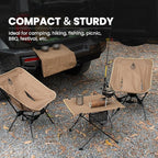 ONETIGRIS Foldable Camping Table, Lightweight Portable Table Sturdy & Quick Setup, Holds Up to 66 lbs, Perfect for Camping, Hiking, Backpacking, Picnic, Beach, Travel