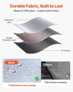 VEVOR Canopy Sidewalls, Fit for 10 x 10 ft Pop Up Canopy Tent, Tent Side Walls w/Waterproof Sunlight Protection Layer for Outdoor Event Tents, Vendor Booth, Camping (3 Sidewalls + 1 Door Curain Only)