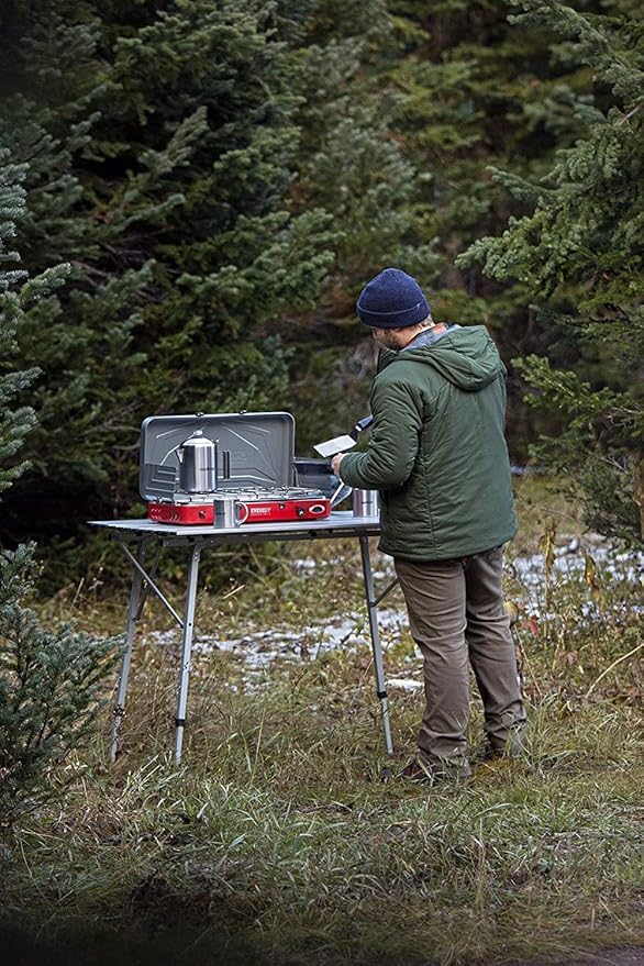 Camp Chef Mesa Aluminum Camp Table - Portable, Collapsible Camping Table for Outdoor & Camping Gear - Adjustable Table Height (27"-39")
