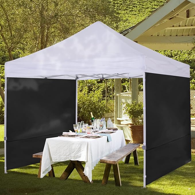 COOSHADE Instant Canopy SunWall 8x8 Canopy SideWall for Pop up Canopy Tent, 1 Pack Sidewall Only, Black