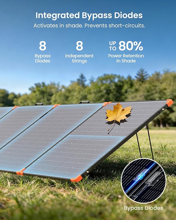 450W Portable Solar Panel,38V N-Type 16BB 25% High Efficiency Foldable Solar Charger for EcoFlow Delta/Anker C1000/Jackery/Bluetti Elite 100,IP68 Waterproof for Offgrid RV Power Backup