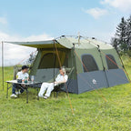 Night Cat 8-Persons Camping Tent: Large Waterproof Instant Cabin Hot Tent with Canopy and Stove Jack for Family Glamping