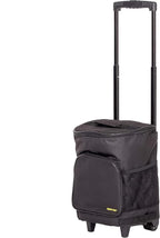 Ultra Compact Cooler Smart Cart with Wheels - Collapsible Insulated Cooler Bag - Foldable Travel Cooler 36 Cans - Leak Proof Trolley - Black