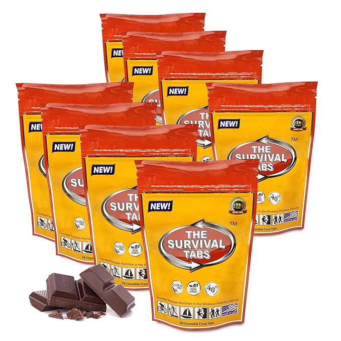 Protein survival tabs 16 days of emergency food nutritional aid chocolate tablets
