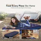 Single Size Air Mattress Inflatable Bed, Blow Up Mattress Camping Sleeping Pad
