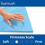 FoamRush 3" x 26" x 75" Camping Cot Gel Memory Foam RV Mattress Replacement, Soft Support, Comfort, Pressure Relief, Made in USA, Travel Camper Trailer Truck, Cover Not Included