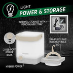 Energizer LightxPower Cube Camping Lantern, X1000 Lantern Dual Power Rechargeable and AA Battery, IPX4 Water Resistant