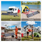 320W (2x160W) N-Type 16BB Portable Solar Panel, 25% High Efficiency Foldable Solar Charger with Bypass Diodes for Power Stations,IP67 Waterproof for RV Camping Off-Grid & Emergency Backup