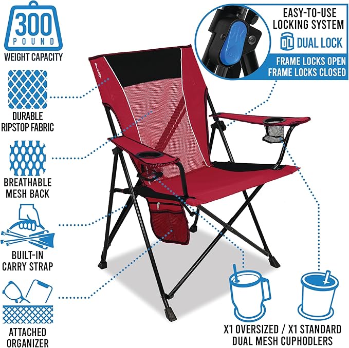 Kijaro Dual Lock Pro Chair - Pro Baseball