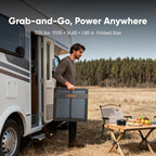 Jackery SolarSaga 100W Air Solar Panel, 23% Conversion Efficiency Bifacial Panels, IP65 Waterproof, Foldable and Portable Solar Charger for Power Stations, RVs, Camping, Off-Grid Life, and PV Charging