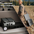 Bonnlo Foldable Flat Top Grill with 2 Burner & Lid, Powerful 20,000 BTU Propane Gas Grills with Ignition, Enamel Griddle, Side Shelf & Portable Cart with Wheels for Outdoor Camping Hibachi Grill Use