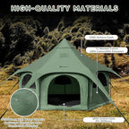 ShinHye 16.4ft Bell Tent for Glamping & Camping – Waterproof Canvas with Stove Jack, Removable Floor & 8 Mesh Windows (Fits 6-8 People)