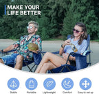 KingCamp Heavy Duty Oversized Comfy Folding Outdoor Portable Lawn Adults Bag Chair with Cooler for Outside Camp, Sports, Picnic, Stadium…