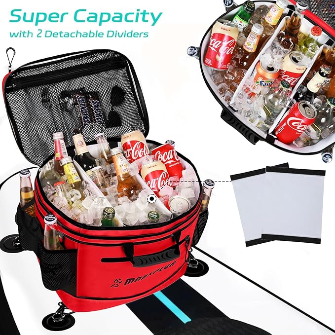 Waterproof PVC Material Paddleboard Cooler Deck Bag,40 cans Sup Deck Cooler Bag,Cooler Bag for Paddleboard,Lunch Box Cooler Insulated Bag,Camping Cooler Bag,Kayak Cooler Bag