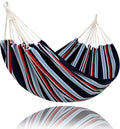 SUNCREAT Hammocks Outdoor Camping Double Hammock, Extra Large 2 Person Hammock for Camping, Navy & Red
