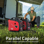 2500-Watt Gas Powered Portable Inverter Generator, CO Sensor, Super Quiet for Camping, Home Emergency Use, EPA Compliant 2026 Version