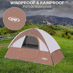Camping Tent 2-4 Person, Waterproof Windproof Tent with Rainfly Easy Set up-Portable Dome Tents for Camping…