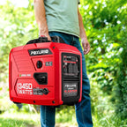 3450-Watt Dual Fuel Inverter Generator for Home Use, 1.6Gallon Large Fuel Tank Up to 8.3 Hours Use, 120V Gas Powered Generator Super Quiet，Red