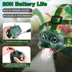 EverBrite Kids Dragon Headlamp with RGB Lights, LED Head Lamp with Roar & Silent Mode, Batteries Included, Fun Hands-Free Headlight for Boys & Girls, Great Gift for Birthday & Christmas, Dragon Toy