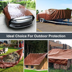 Tarp 20x20FT, 14 Mil Large Tarp, Waterproof Tarps Heavy Duty with Grommets Every 23.6", Thick Plastic Tarp, UV Resistant Tear&Fade Resistant, Reinforced Edges for Outdoor Pool Camp Tent